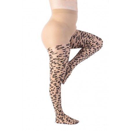 Collant Light Leopardato 30 DEN Nude Leela Lab